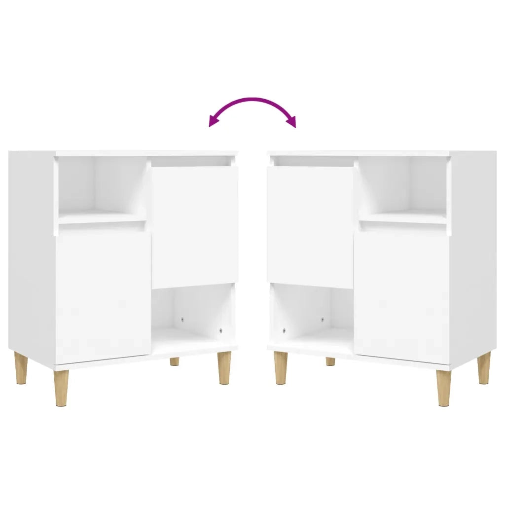 Credenze 2pz Bianche 60x35x70 cm in Legno Multistrato 3185719