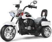 6V Moto Elettriche per Bambini, Moto Cavalcabile Marcia Avanti e Indietro, Portanza di Peso 30kg (Bianco)