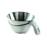 Vigor 9594815 Livia Bilancia da Cucina con Caraffa Estraibile Inox 1.5L Portata 5 Kg Precisione 1 g Display LCD