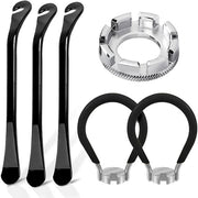 Set di Manubri per Bicicletta - 6 Pezzi - Kit di Riparazione Pneumatici - Acciaio/Acciaio Inossidabile - Antiscivolo - Portatile - Materiali di Alta Qualità - Kit di Riparazione Bicicletta
