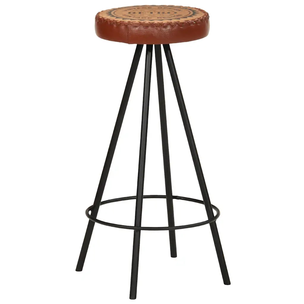 Sgabelli da Bar 4 pz in Vera Pelle 245448