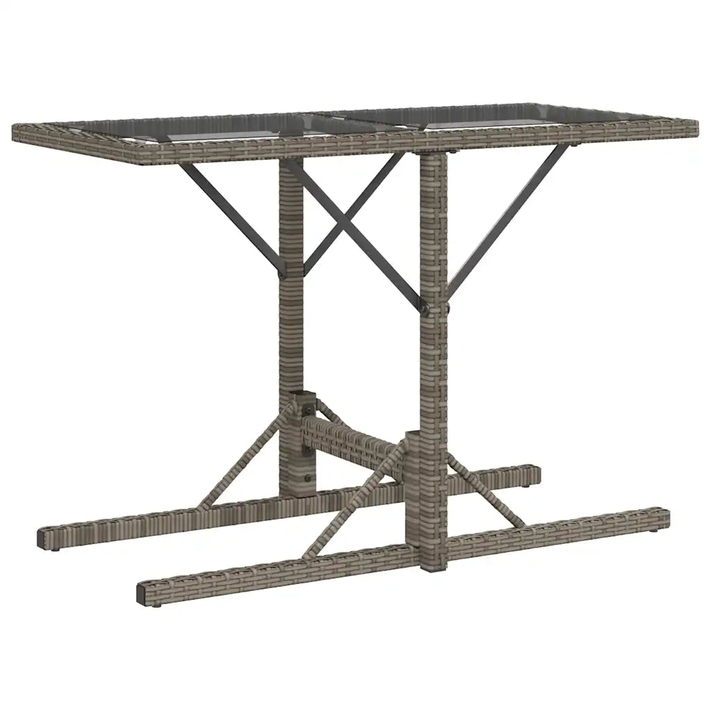 Set da Bistr¨° 3 pz | Set Salotto da Giardino con Cuscini Grigio in Polyrattan