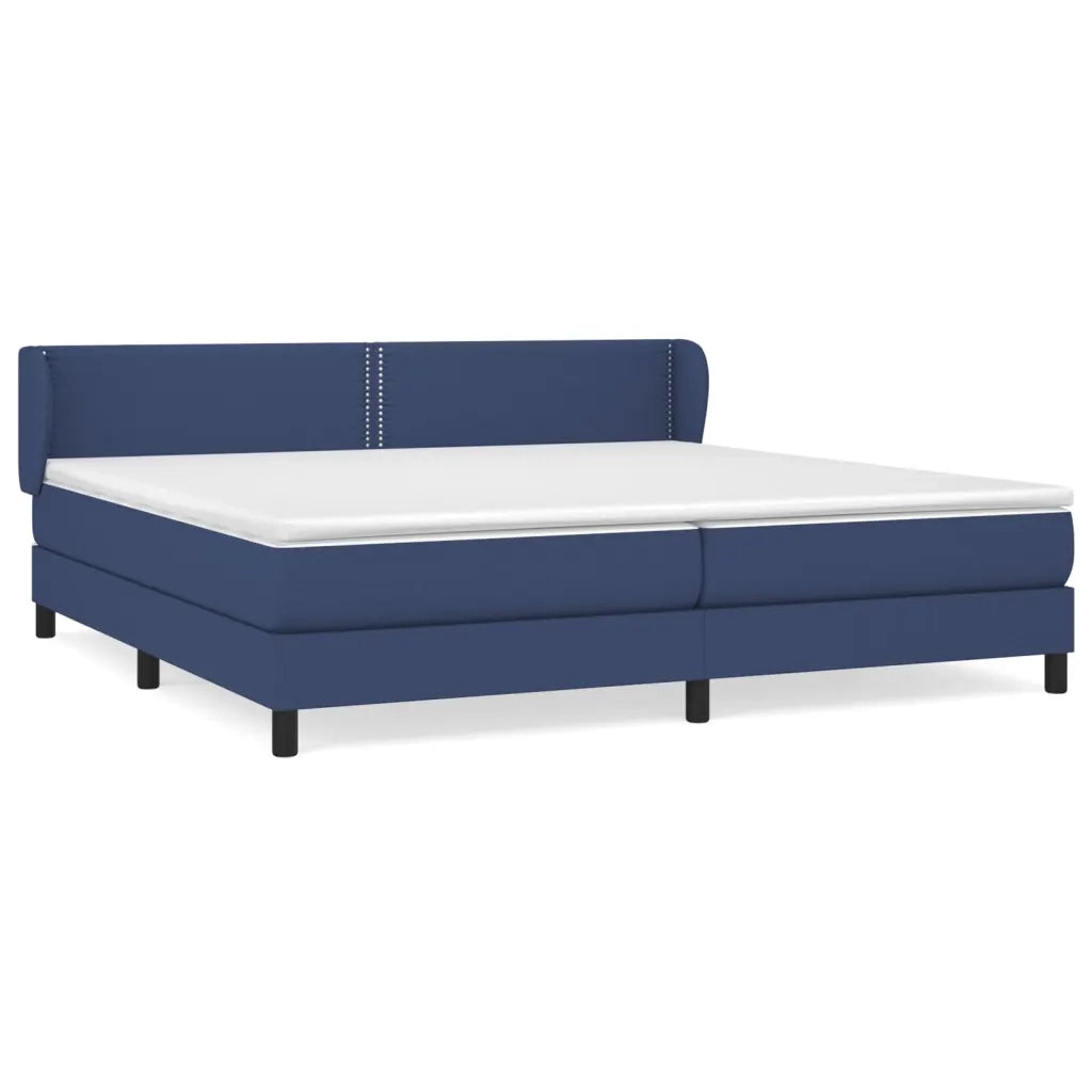 Giroletto a Molle con Materasso Blu 200x200 cm in Tessuto 3126195