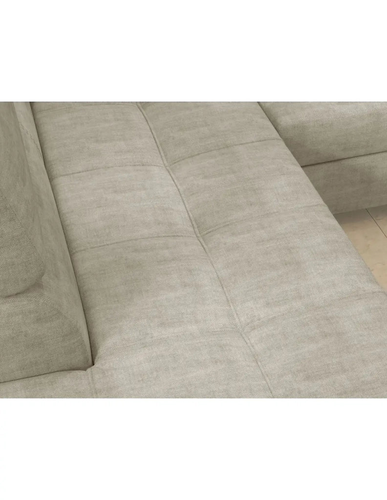 Divano angolare convertibile PALAZZO 4 posti beige – angolo destro con baule