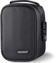 Tas geurbestendige con combinazione, borsa per pranzo, cartella, contenitore, borsa per medicinali, valigetta di viaggio (nero)
