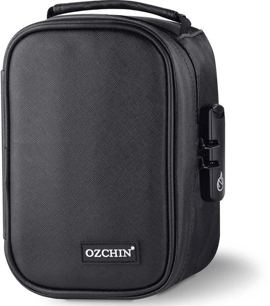 Tas geurbestendige con combinazione, borsa per pranzo, cartella, contenitore, borsa per medicinali, valigetta di viaggio (nero)