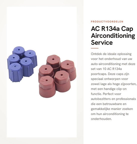 Capsule di condizionamento d'aria 10 pezzi - Capsule di servizio R134a - Coppe di pressione laterali - 13mm/16mm - Resistenti alla pressione - Resistenti alla corrosione - Capsule di condizionamento d'aria