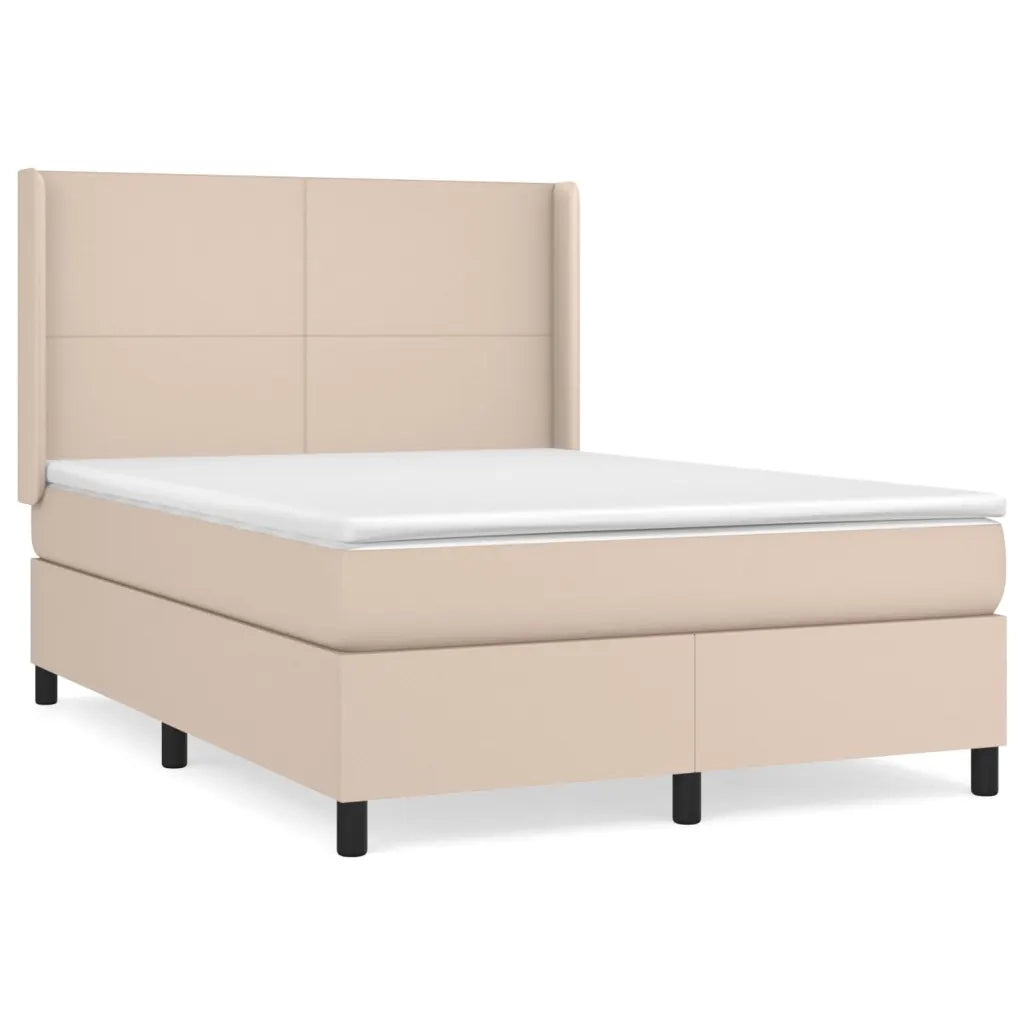 Giroletto a Molle con Materasso Cappuccino 140x190cm Similpelle 3132380