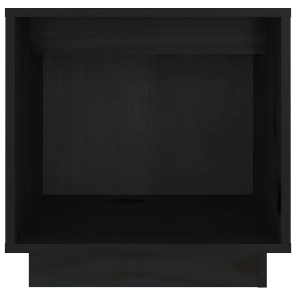 Comodini 2 pz Neri 40x30x40 cm in Legno Massello di Pino cod mxl 30206