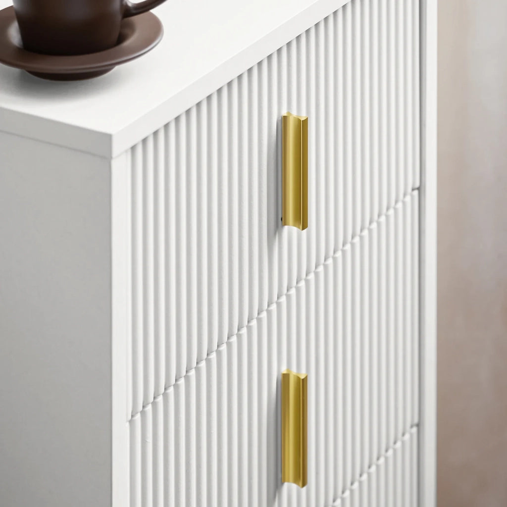 Comodini letto con cassetti Tavolino da salotto o soggiorno Tavolino telefono 40x40cm Bianco 3 cassetti FBT115-L-W