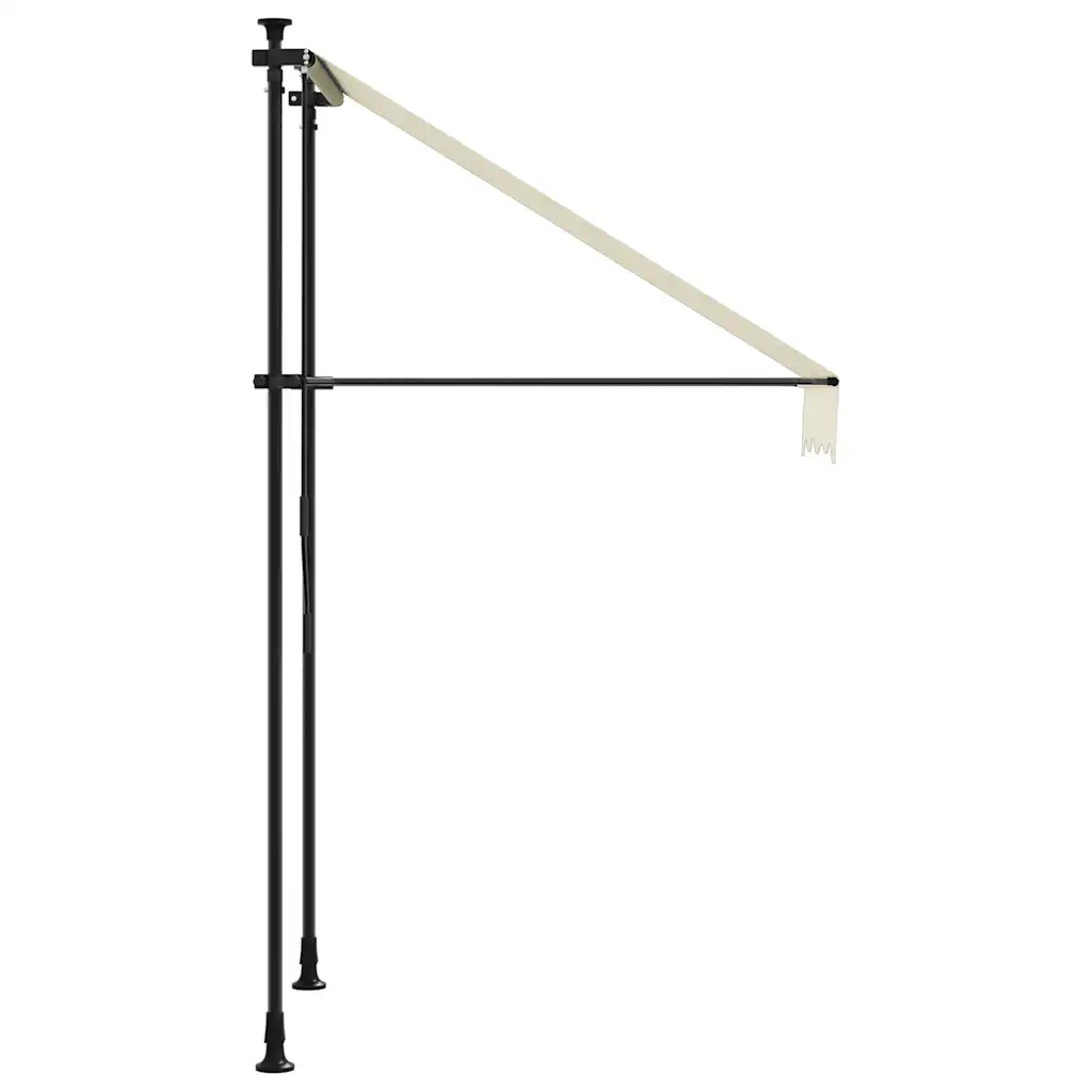 Tenda da Sole Retrattile Crema 100x150 cm in Tessuto e Acciaio 368743