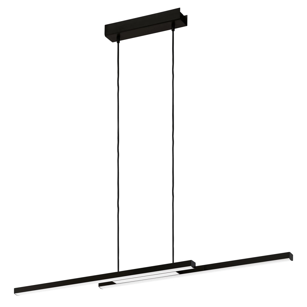 Lampadario Contemporaneo Fraioli-Z Alluminio Nero 2 Luci Led 17W 4800Lm