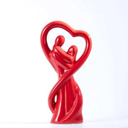 Decorazione di scultura Moderno Rosso, Scultura di un coppia abbracciante, Immagini d'amore decorative moderne, Decorazione per l'ambiente di soggiorno, Sculture, Scrivanie, Librerie, Regali di sculture di coppia, Ceramica