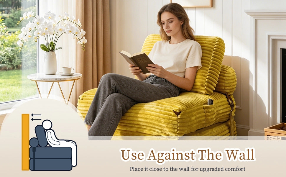 Poltrona Letto Pieghevole ¨C MINIMAL ¨C Futon Convertibile per Soggiorno e Camera