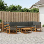 Set di divani da esterno 6 pz Naturale e Antracite 3385068