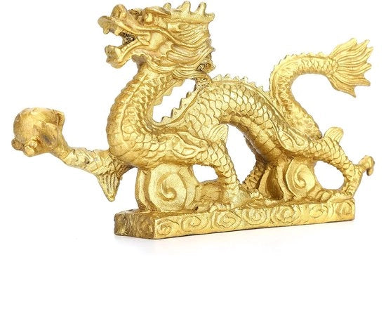 Decorazione a forma di drago in metallo - Scultura di buon auspicio - Decorazione per salotto - Arte per collezionisti - Design elegante