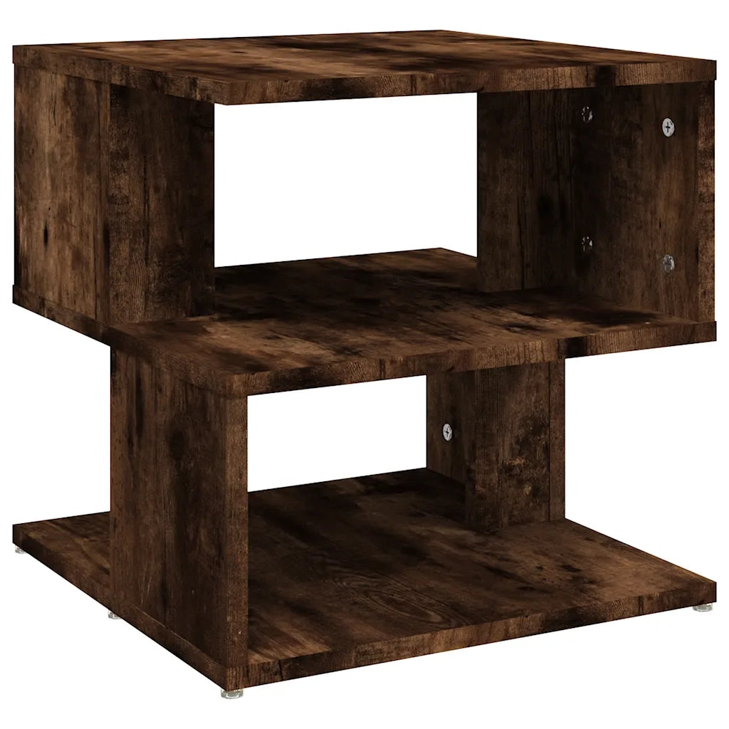 Tavolino da Salotto-Tavolino da soggiorno-Tavolo Rovere Fumo 40x40x40cm in Legno Multistrato 903667