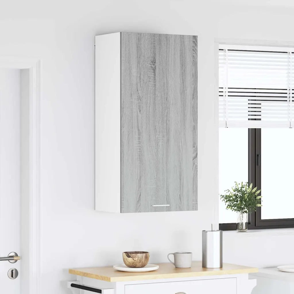 Armadio pensile Grigio Sonoma e Bianco 50 x 31 x 100 cm 884351