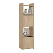 Libreria Julien, Scaffale da ufficio, Mobile portalibri, Biblioteca, 40x34 h155 cm, Rovere