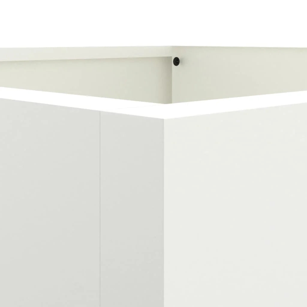 Fioriera rialzata per piante fiori terrazza giardino 52 x 48 x 75 cm acciaio bianco 02_0037684