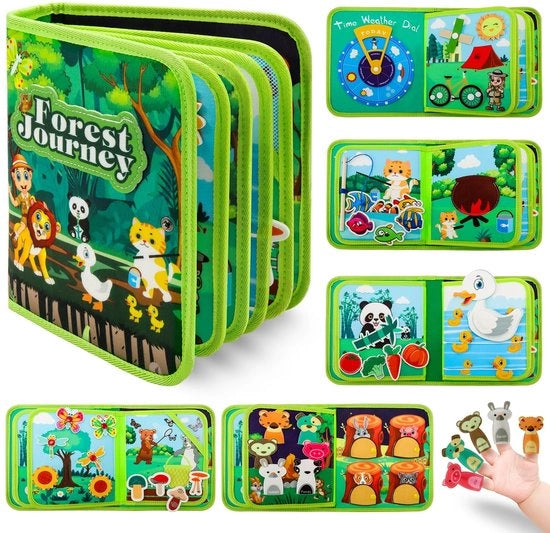 Tavolo Educativo per Bambini - Attività Motorie per Bambini - Giocattolo per Bambini con Tessuto Morbido - Giocattolo da Viaggio per Bambini - Regalo per Bambini - Attività Motorie per Bambini