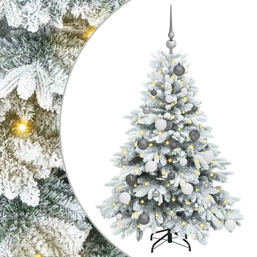 Albero di Natale artificiale con 150 LED Bianco 120 cm PE e PVC 3397587