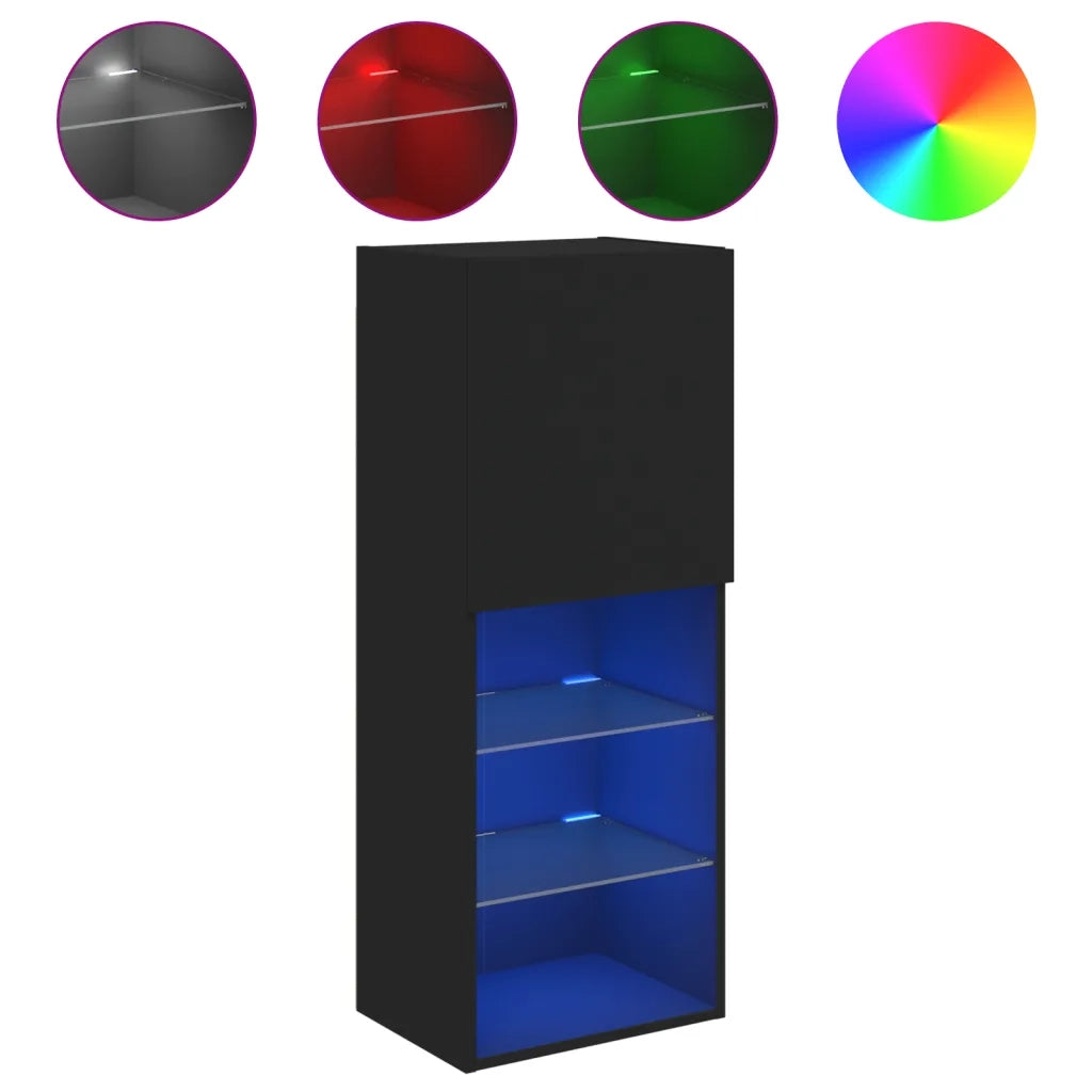 Mobile TV con Luci LED Nero 40,5x30x102 cmcod mxl 134113