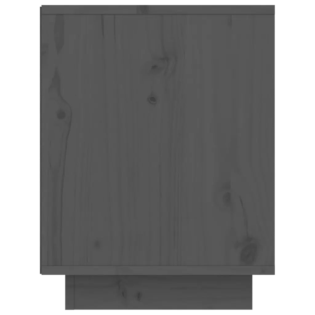 Scarpiera Grigia 60x34x45 cm in Legno Massello di Pino 813547