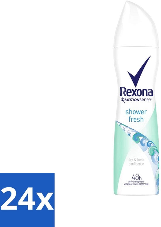 24 x Deodorante Spray Anti-transpirante Shower Fresh - 150 ml - 48 Ore di Protezione - MotionSense