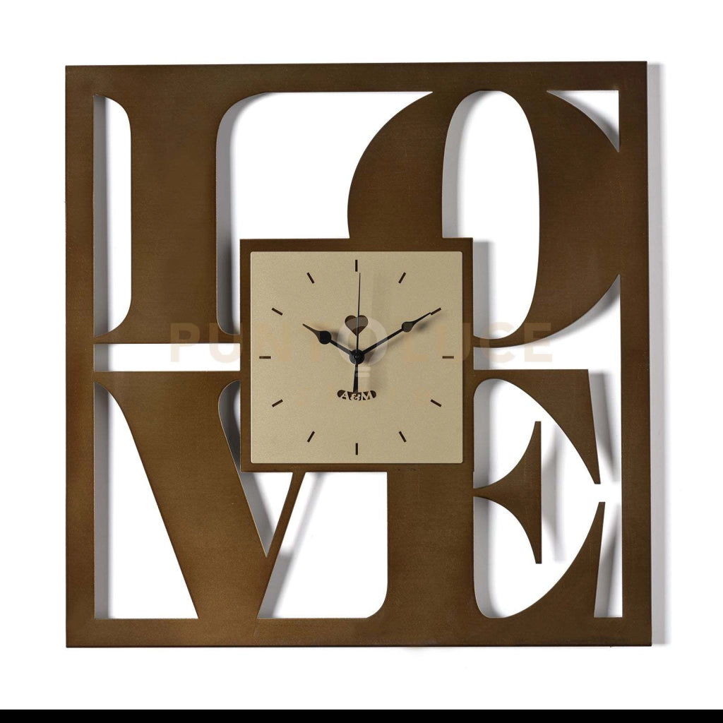orologio da parete di design love Caramello industrial/miele in Ferro 50x50h cm