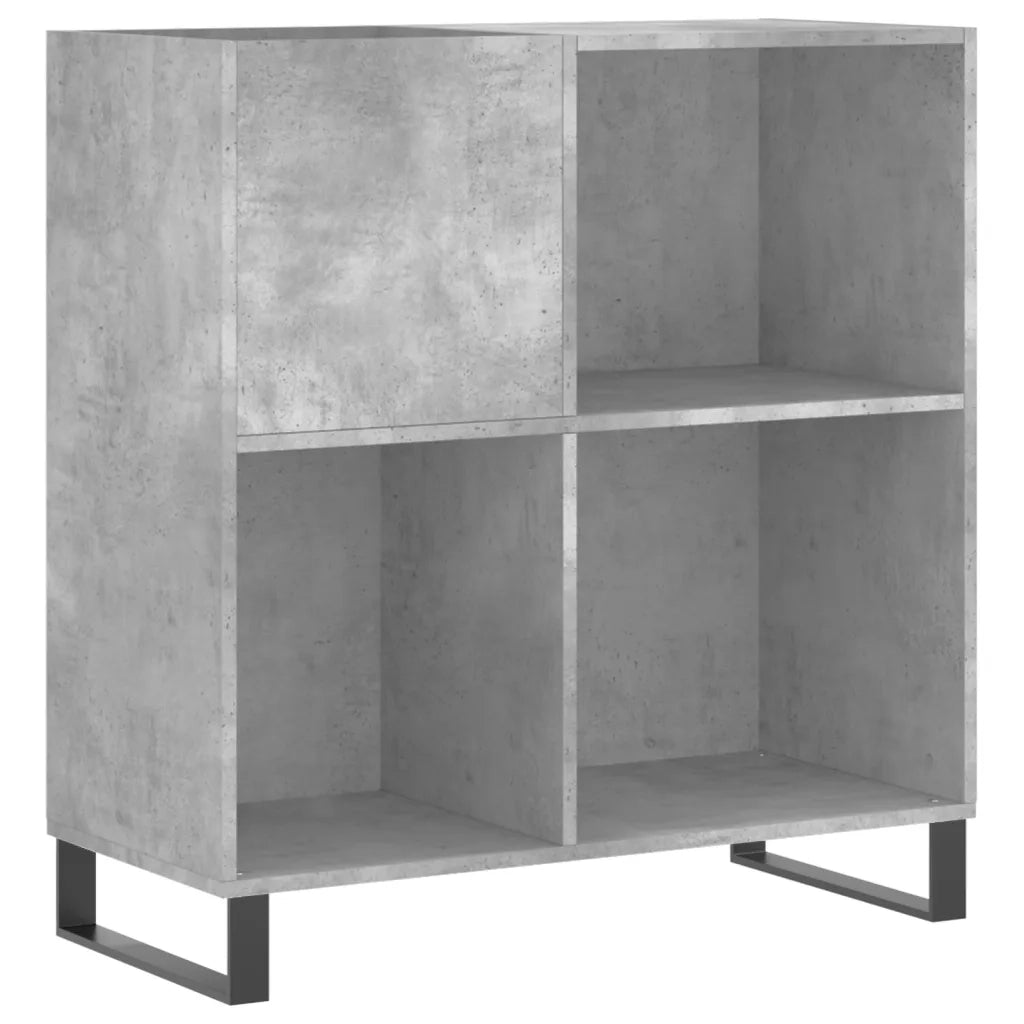 Mobile Porta Dischi Grigio Cemento 84,5x38x89 Legno Multistratocod mxl 104158