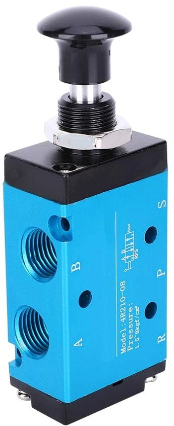 Valvola pneumatica 1/4" NPT - 3 vie - 2 posizioni - lega leggera - valvola di controllo manuale - alta qualità - posizionamento affidabile - valvola di comando