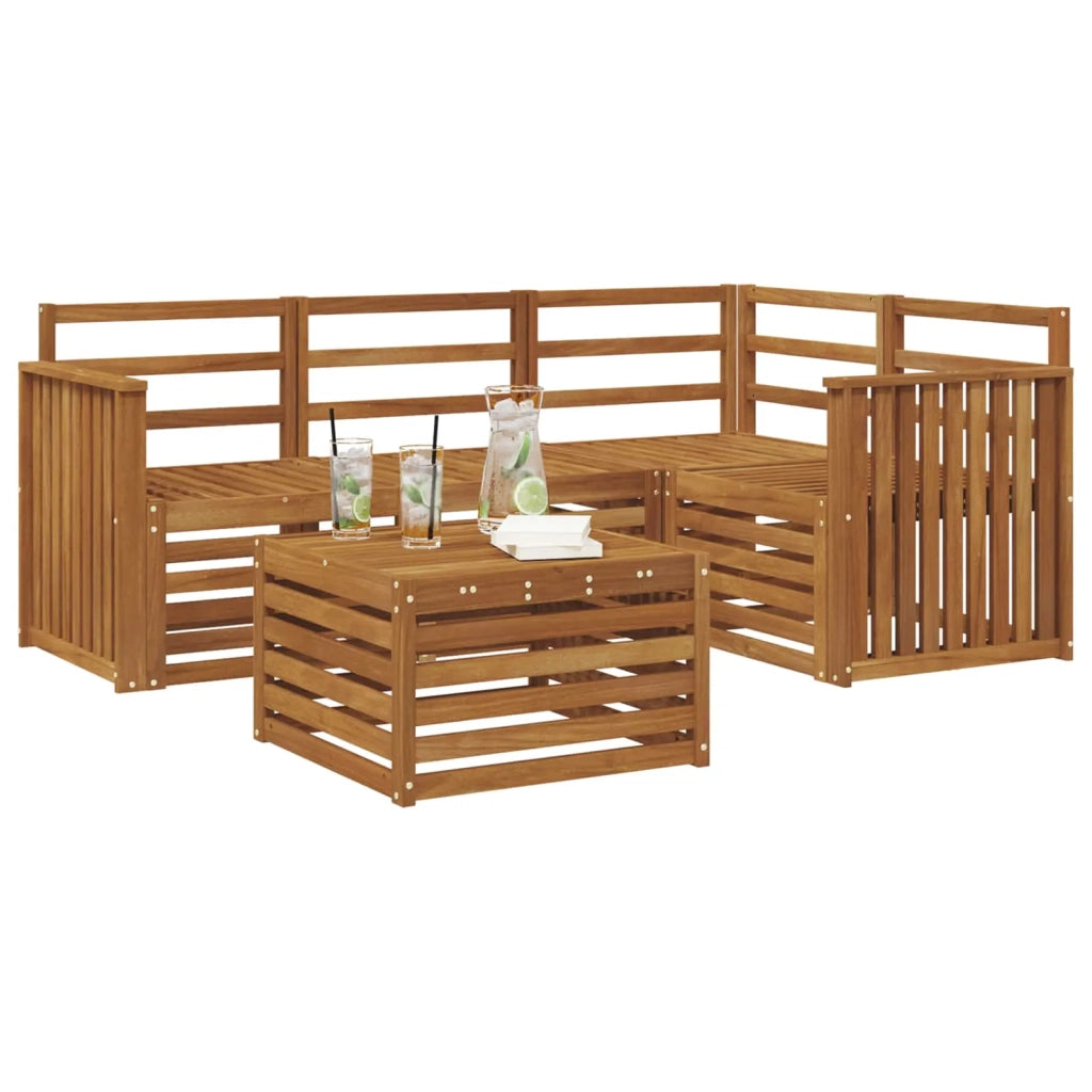 Set di divani da esterno 5 pcs Naturale