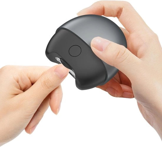 Nagelknipper elettrico automatico con luce - 2 velocità - copertura magnetica - nagelknipper - ricaricabile via USB - vijlare elettrico per unghie - colore grigio