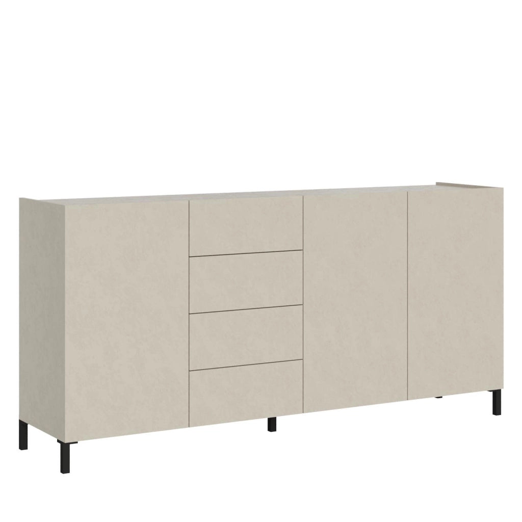 Madia 3 ante/4 cassetti 174x40x84 cm cashmere - SOLARIA