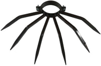 Dissuasore Antifurto con Punte in Acciaio per Pluviali Tubi Esterni Ø100 mm Goffrato Nero