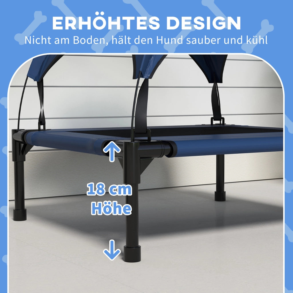 Cuccia per cani con tetto ¨C Xylo ¨C 76x61x69.5 cm, blu scuro, impermeabile