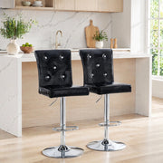 SEDIA Set da 2 pezzi in PVC nero 89,5x50,5x41 cm