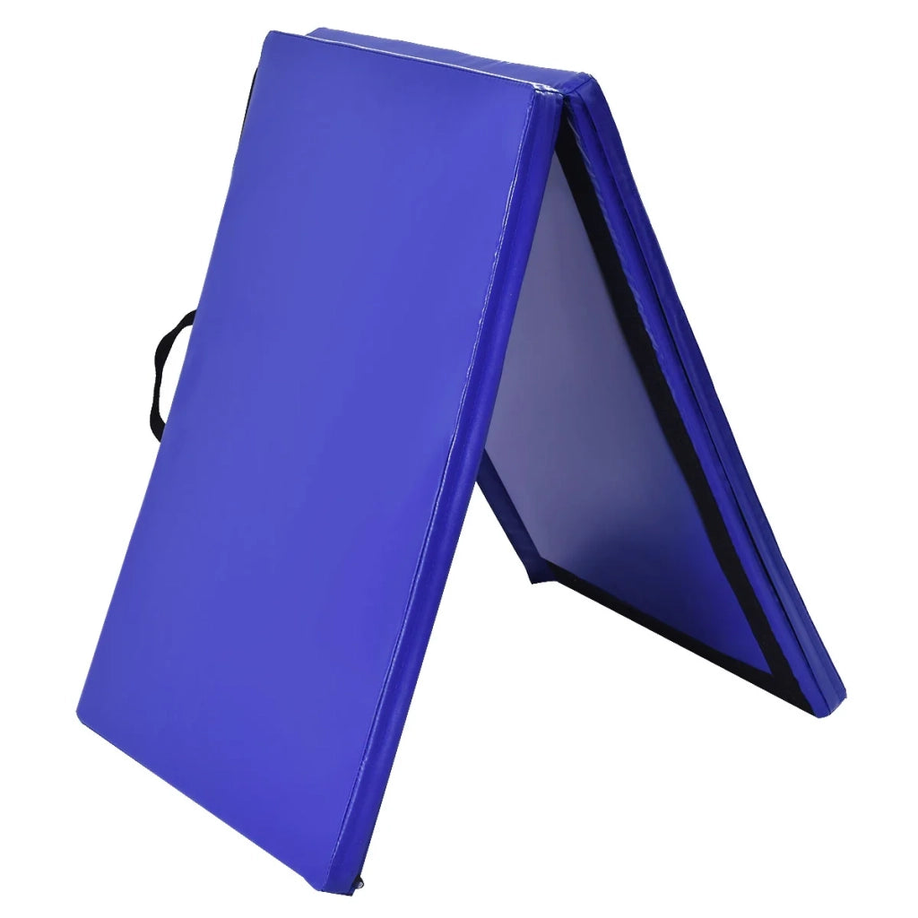 Tappetino pieghevole 180 x 60 x 4 cm tappetino da palestra leggero e pratico in PU blu 20_0014259