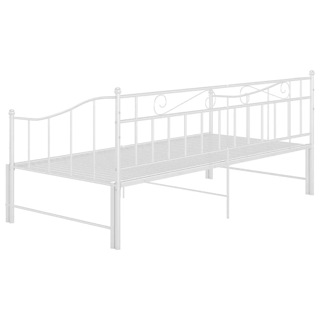 Telaio Divano Letto Estraibile Bianco in Metallo 90x200 cm 324777