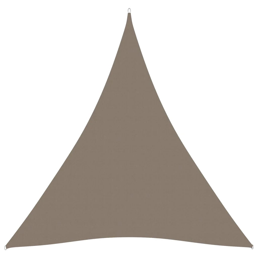 Vela ombreggiante triangolare in tessuto Oxford 6 x 6 x 6 m tortora 02_0009952