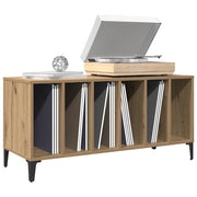 Mobile Porta Dischi Rovere Artigianale 100x38x48 cm Multistrato 857170