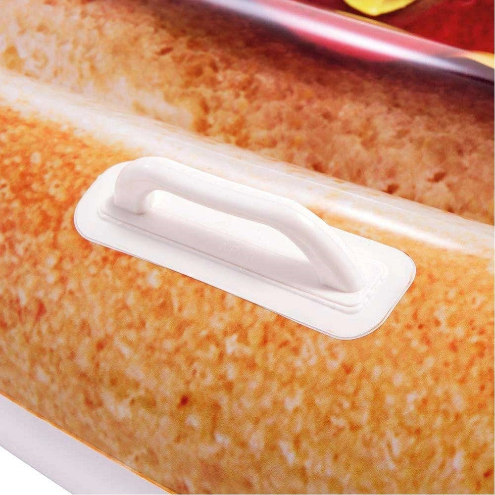 Trade Shop - Materassino Isola Gonfiabile Stampa Hot-dog In Pvc Mare Piscina 108 X 89 Cm -