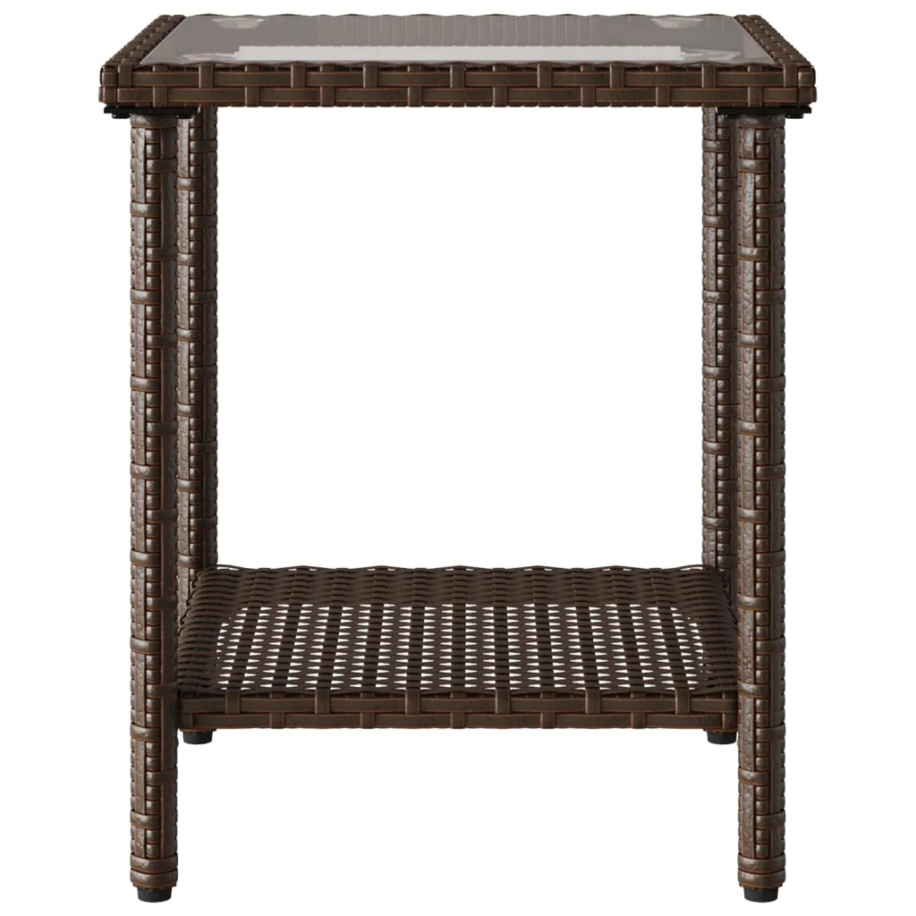 Set di divani da esterno 2 pcs Marrone e Rosso polyrattan
