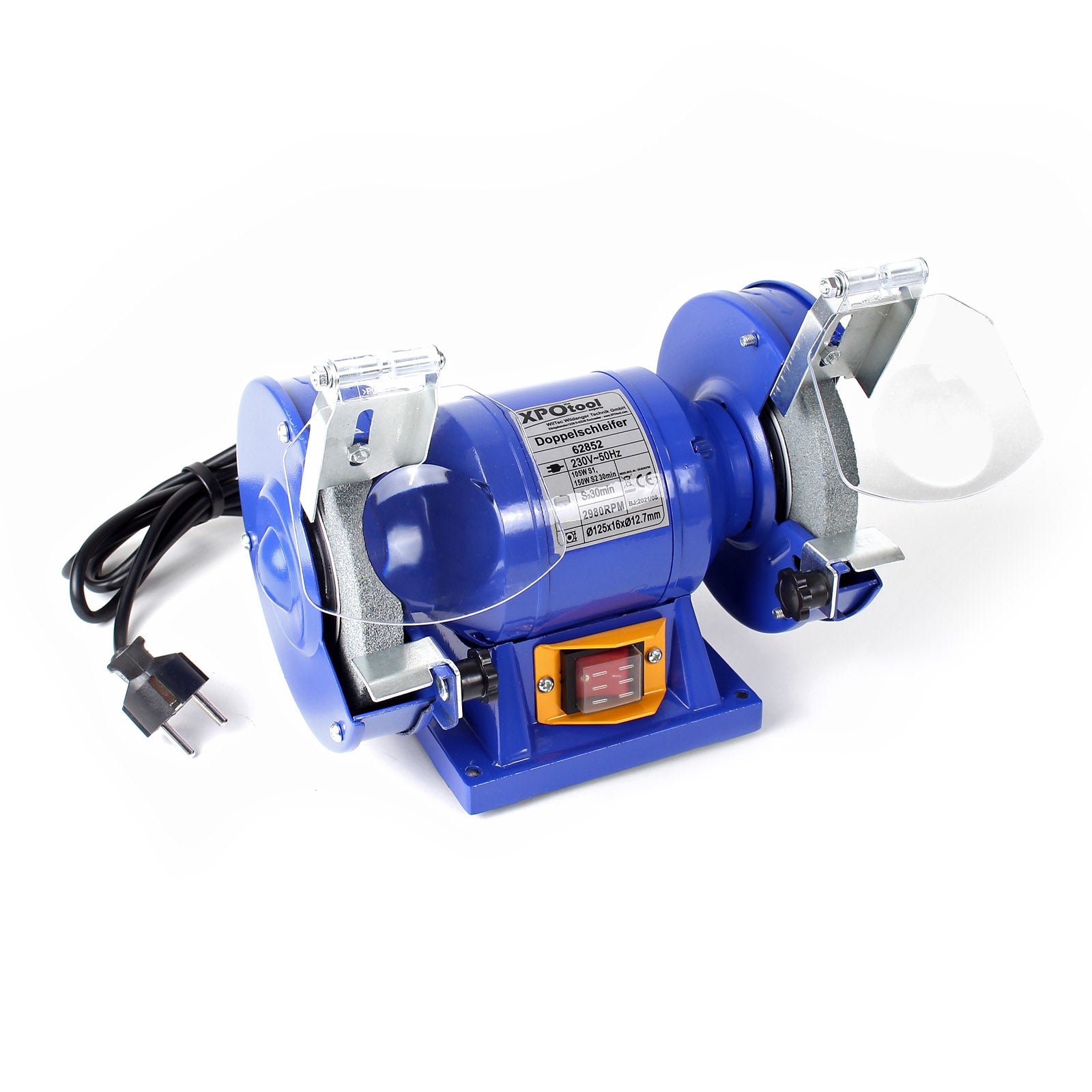 Smerigliatrice doppia 150W Ø mole 125mm Con mola a grana grossa e mola a grana fine