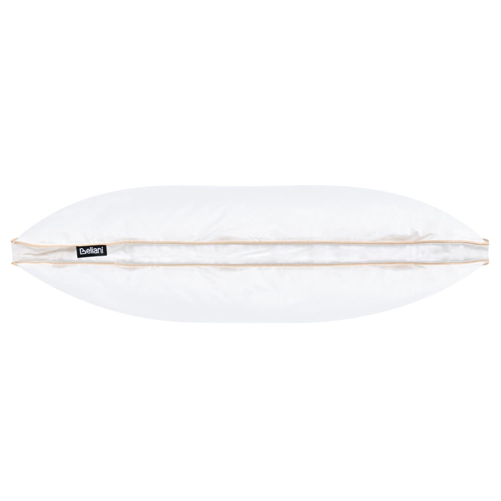Cuscino alto a triplo scomparto Rivestimento in cotone premium Imbottitura in piuma d'oca Imbottitura in piuma d'oca Bianco 80 x 80 cm