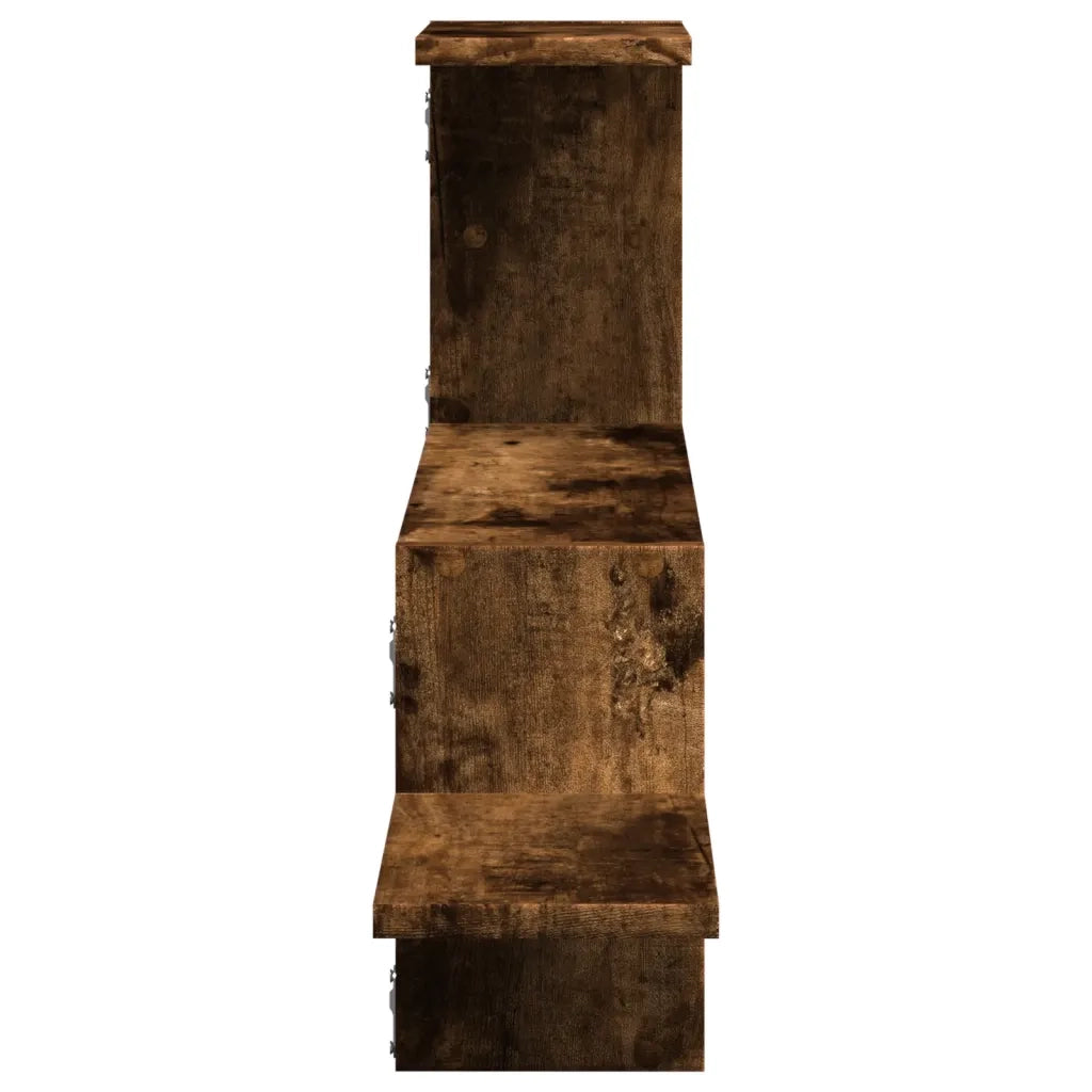 Scaffale a Muro | Mensola a parete Rovere Fumo 104x15x49 cm in Truciolato