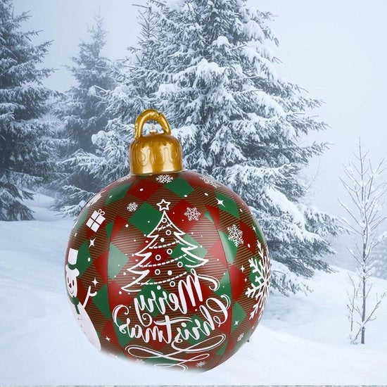 Decorazione di Natale gonfiabile 60 cm per esterno - Bambini di neve giganti con design di uomo di neve - Decorazione gonfiabile di albero di Natale