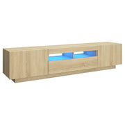 Mobile TV | Armadietto TV | Mobile Porta TV con Luci LED Rovere Sonoma 180x35x40 cm