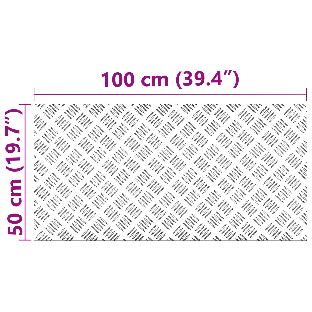 Pannelli in Alluminio Antiscivolo 4 pcs 100x50 cm